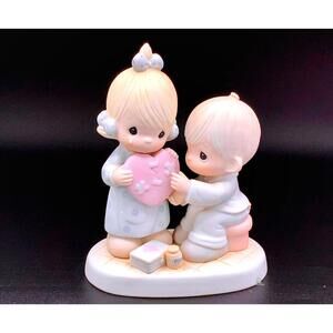 Precious Moments Figurine Two Children Sharing a Gentle Moment